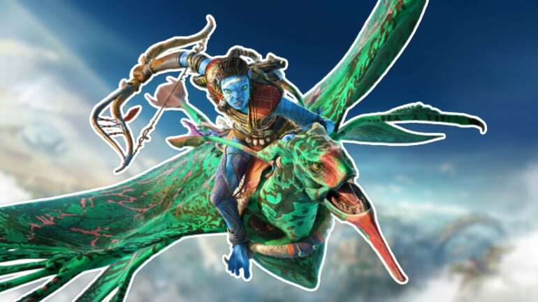 Player riding a banshee in Avatar: Frontiers of Pandora