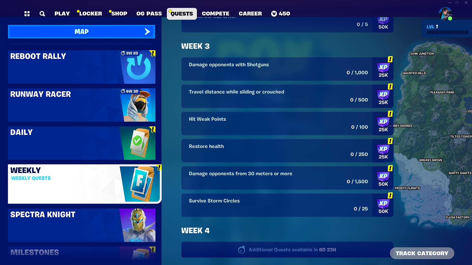 The list of Fortnite's Week 3 Weekly Quests