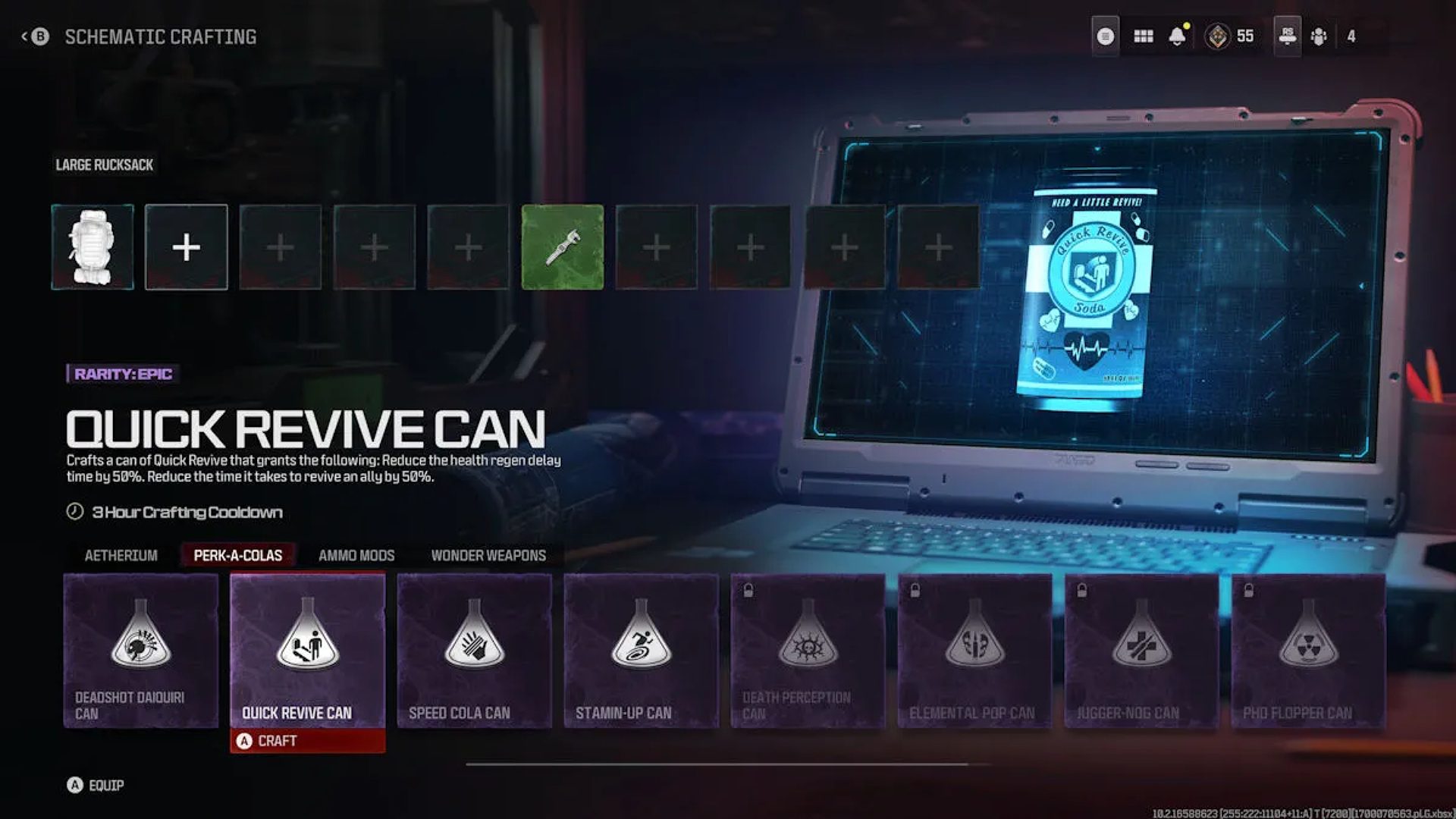 The Quick Revive Can Perk-a-Cola in MW3 Zombies