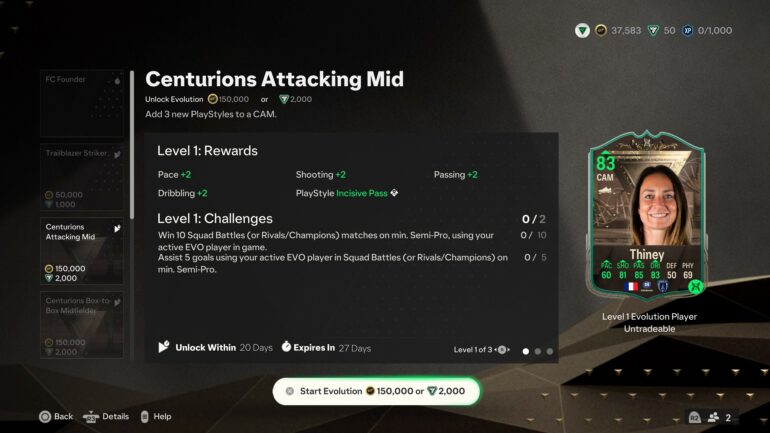 EA FC 24: Centurions Attacking Mid Evolution Upgrade