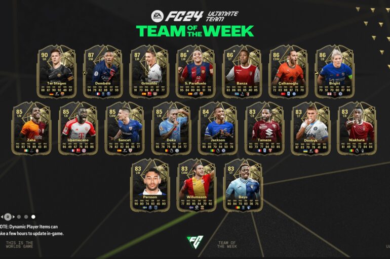 EA FC 24 TOTW 8 Full Squad