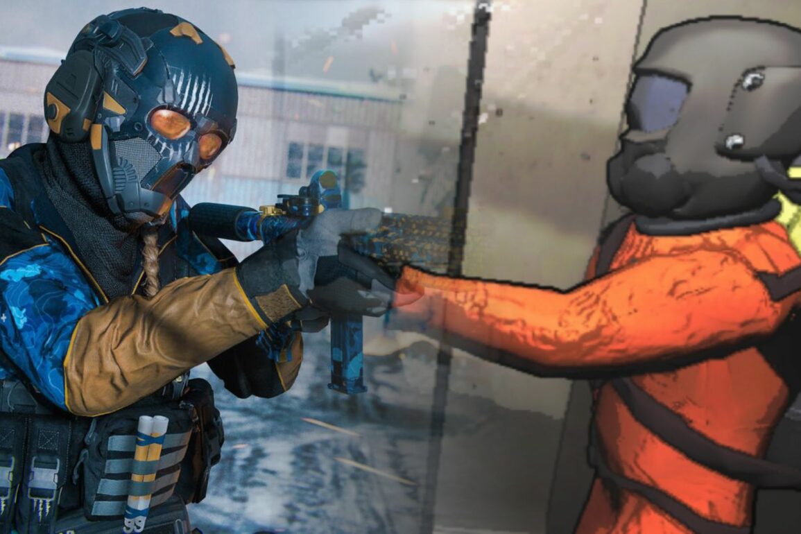 Lethal Company character on the right and MW3 character on the left