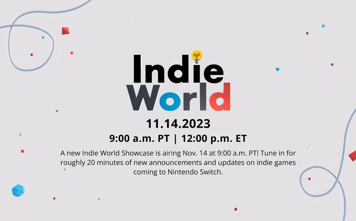 Nintendo Announces Indie World Showcase for November