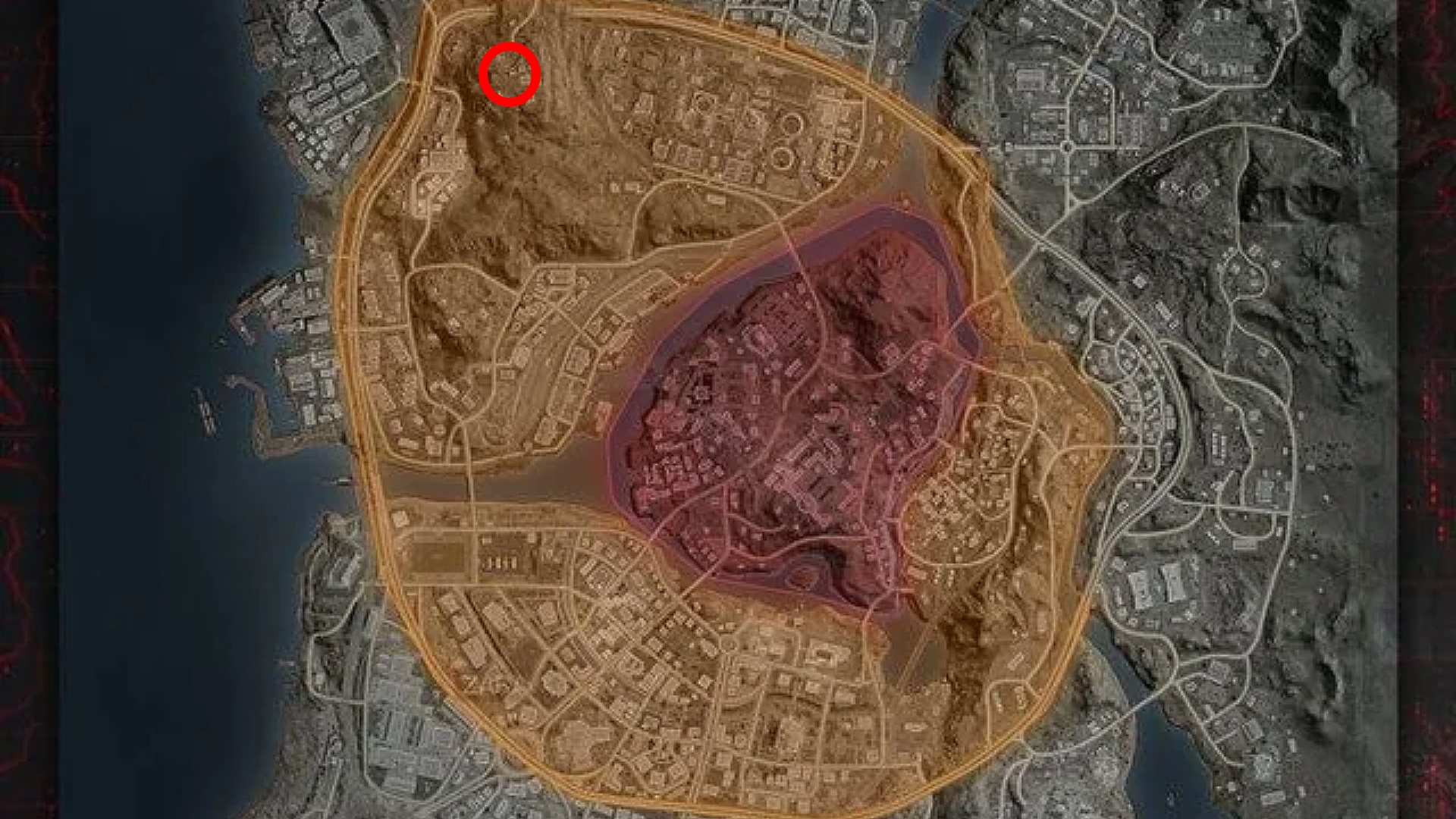 The MW3 Zombies map with the location of the Legacy Fortress