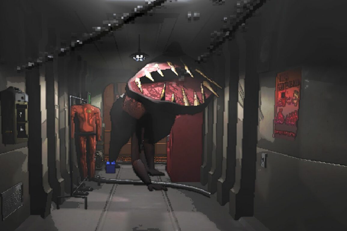 The Eyeless Dog chasing the player in Lethal Company