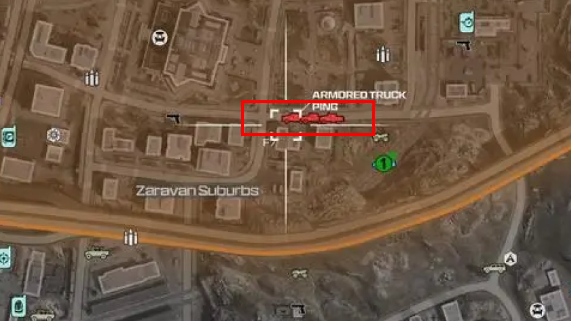 The location of the Mercenary Convoy in MW3 Zombies