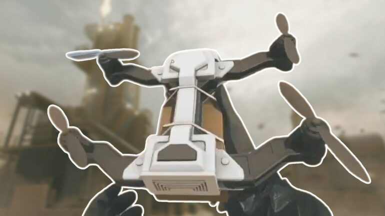Hands holding the Breacher Drone in MW3