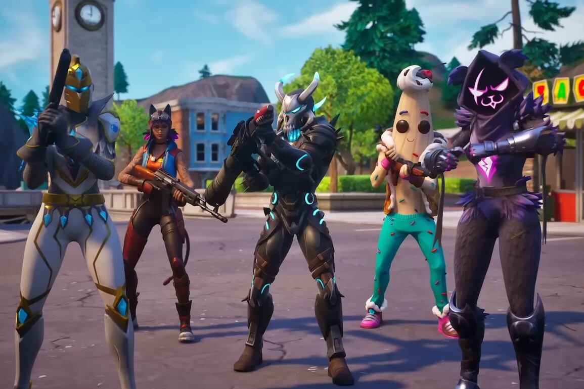 Fortnite OG characters standing in a line