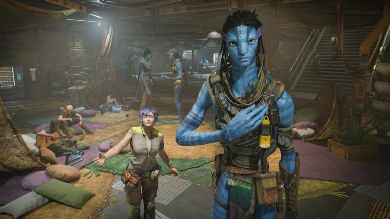 A Na'vi and human welcoming the player in Avatar: Frontiers of Pandora