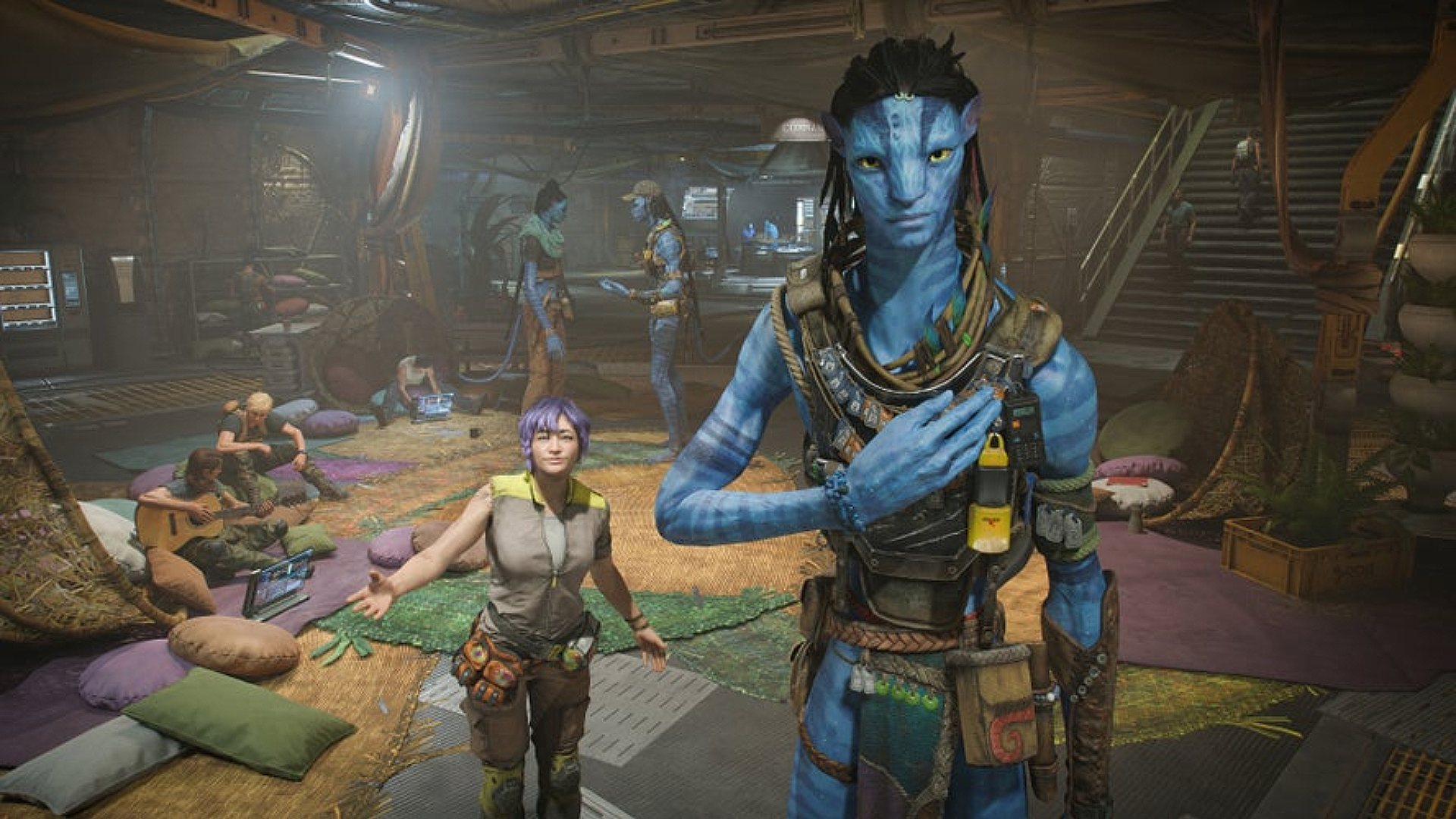 A Na'vi and human stood next to each other in Avatar: Frontiers of Pandora update 1.2