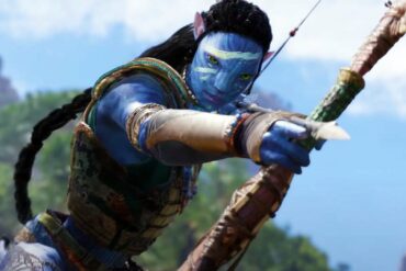 The player with a bow and arrow in Avatar: Frontiers of Pandora