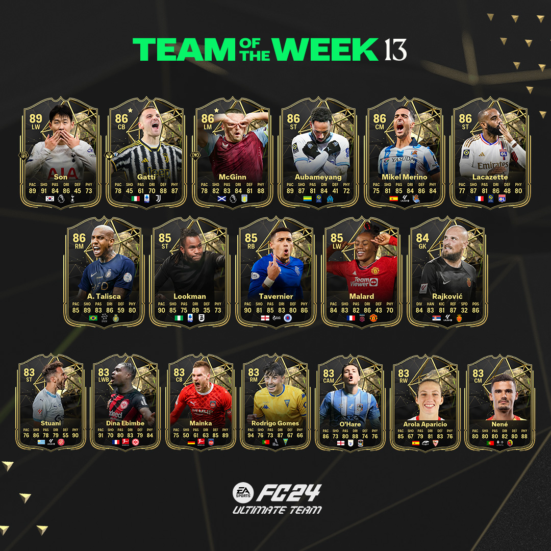 EA FC 24 TOTW 13 Full Squad