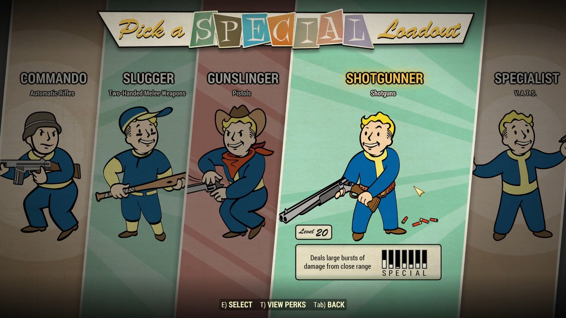 The Shotgunner loadout in Fallout 76