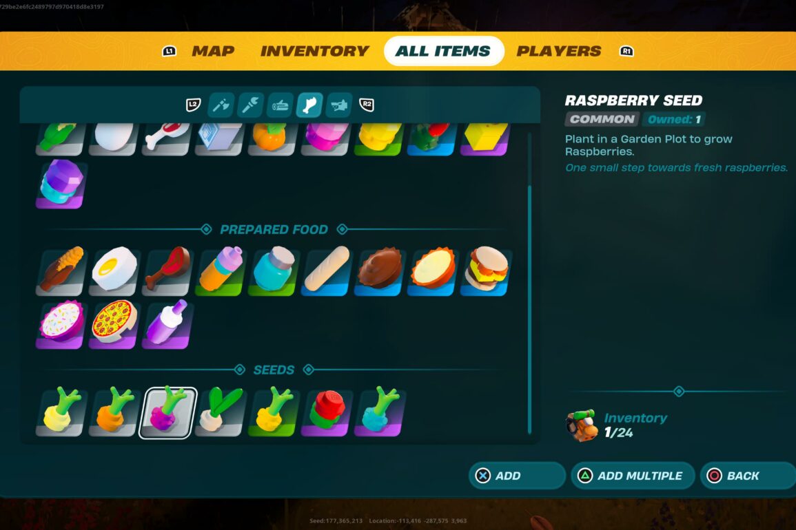 LEGO Fortnite Seeds Inventory