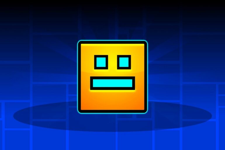 The Geometry Dash mascot