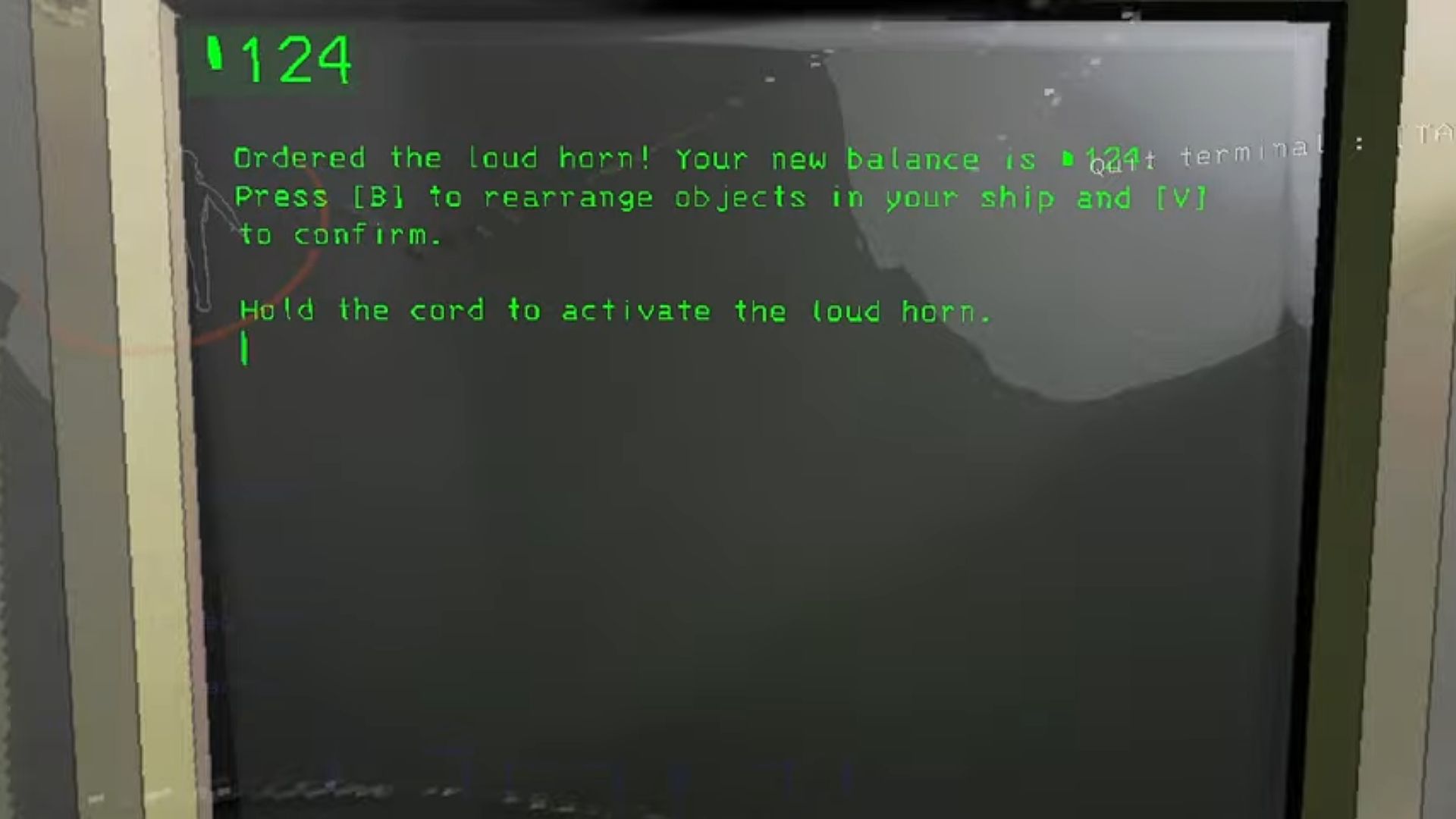 The player buying the Loud Horn in Lethal Company