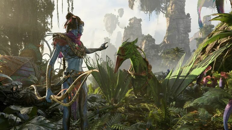The player taming an Ikran in Avatar: Frontiers of Pandora
