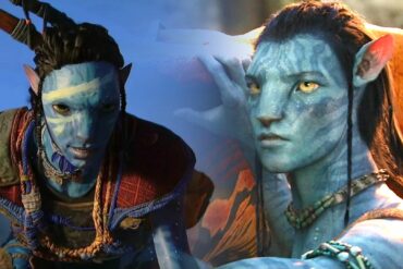Jake Sully and the player's Na'vi from Avatar: Frontiers of Pandora