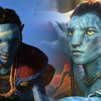 Jake Sully and the player's Na'vi from Avatar: Frontiers of Pandora