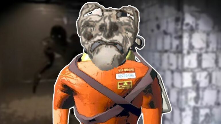 Player with the Dramatic Mask on in Lethal Company
