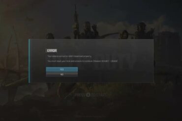Call of Duty: MW3 Niamey Logan Error Window