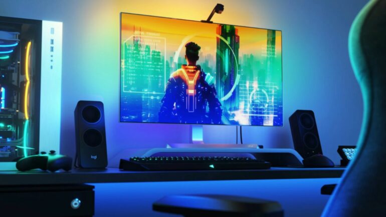 Nanoleaf 4D lighting set up on PC