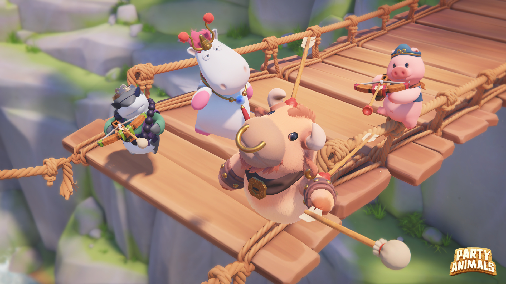 Party Animals In-game Screenshot of Beat Up Bridge