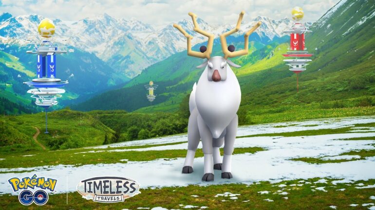 the promotional image for the Wyrdeer Raid Day event in Pokemon Go