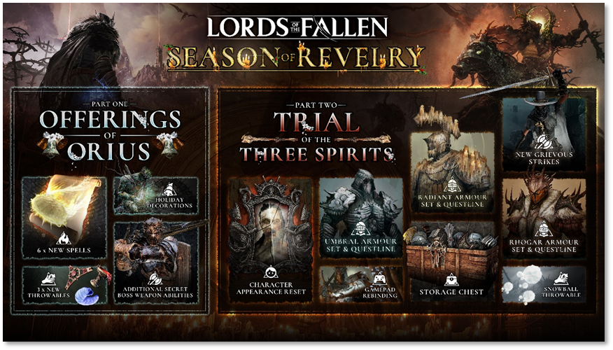 Lords of the Fallen Seasonal Content Starts Today, New Quests and Gear