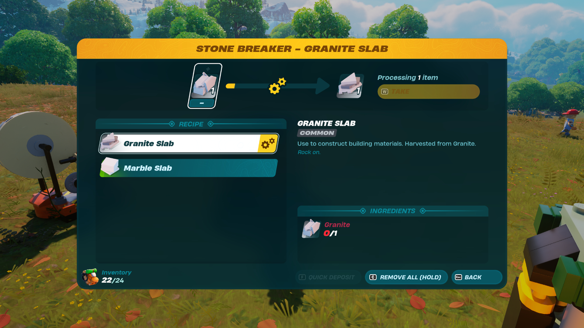 Stone Breaker Granite Slab LEGO Fortnite