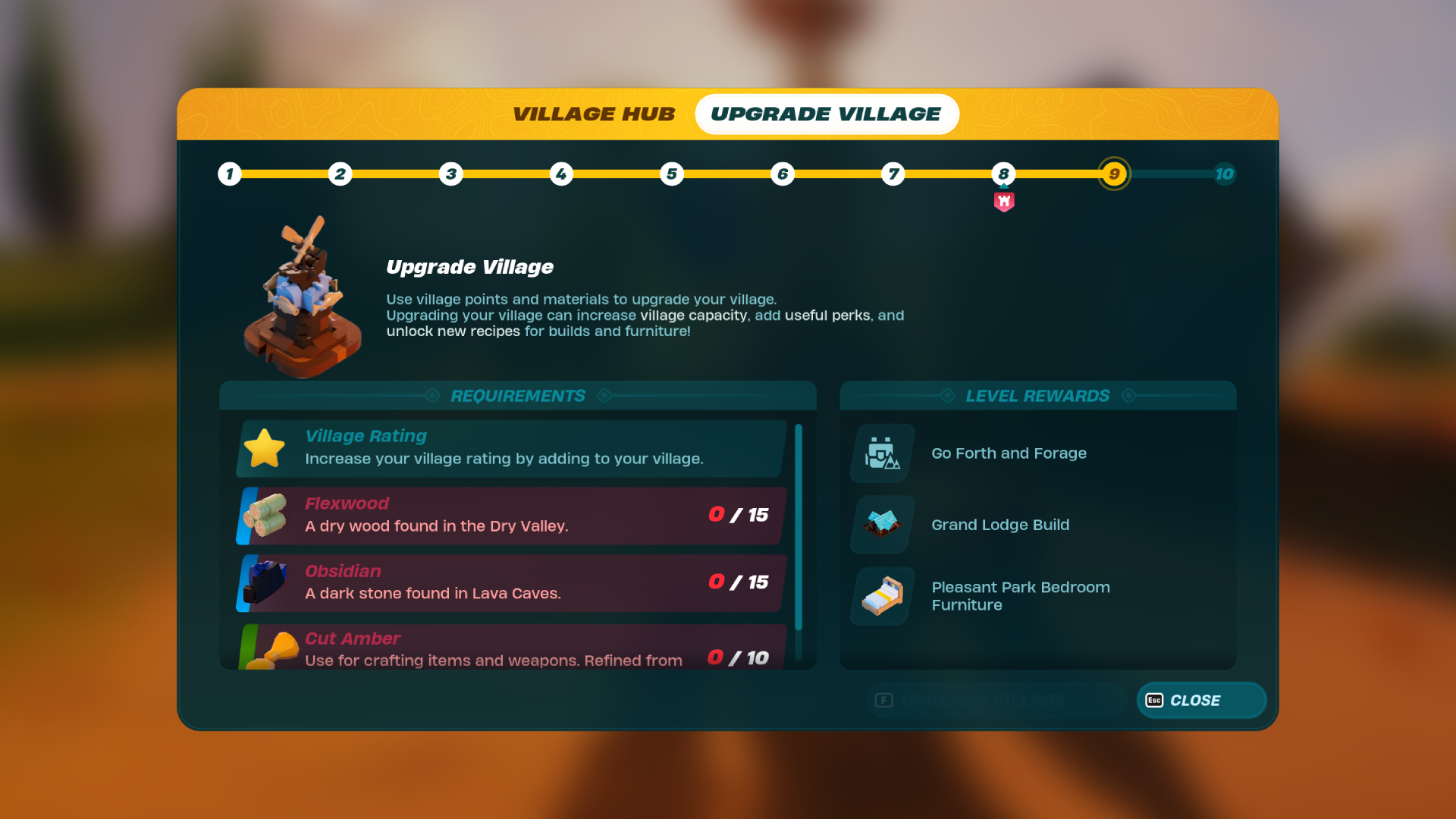 Village Square Menu LEGO Fortnite