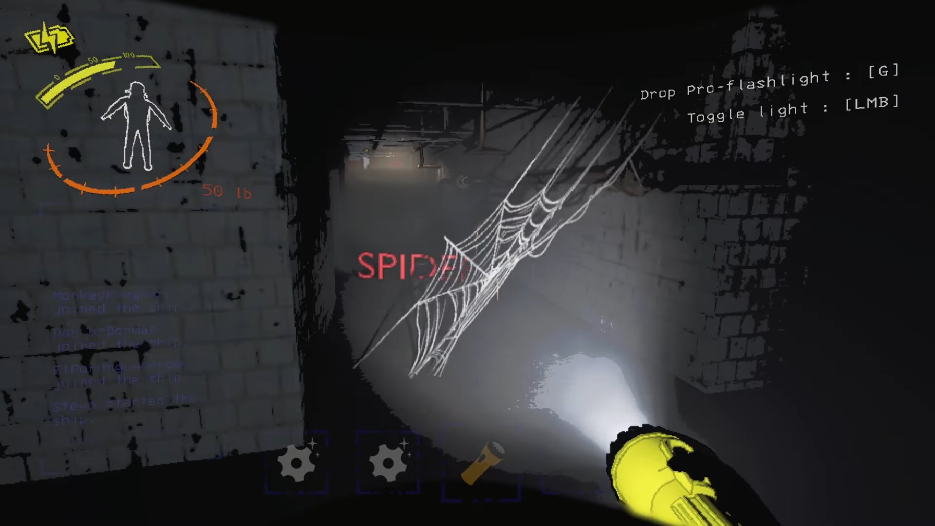 The arachnophobia mode in Lethal Company