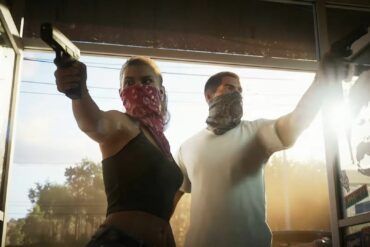 Lucia and the male protagonist of GTA 6 with guns