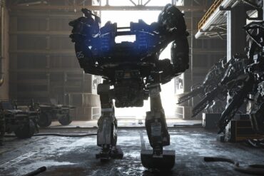 A mech suit walking in Avatar Frontiers of Pandora