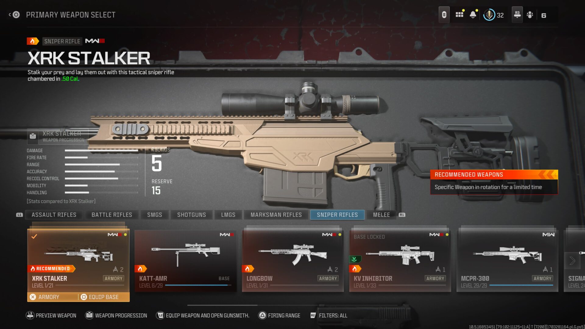 XRK Stalker In-game Screenshot Gun Selection