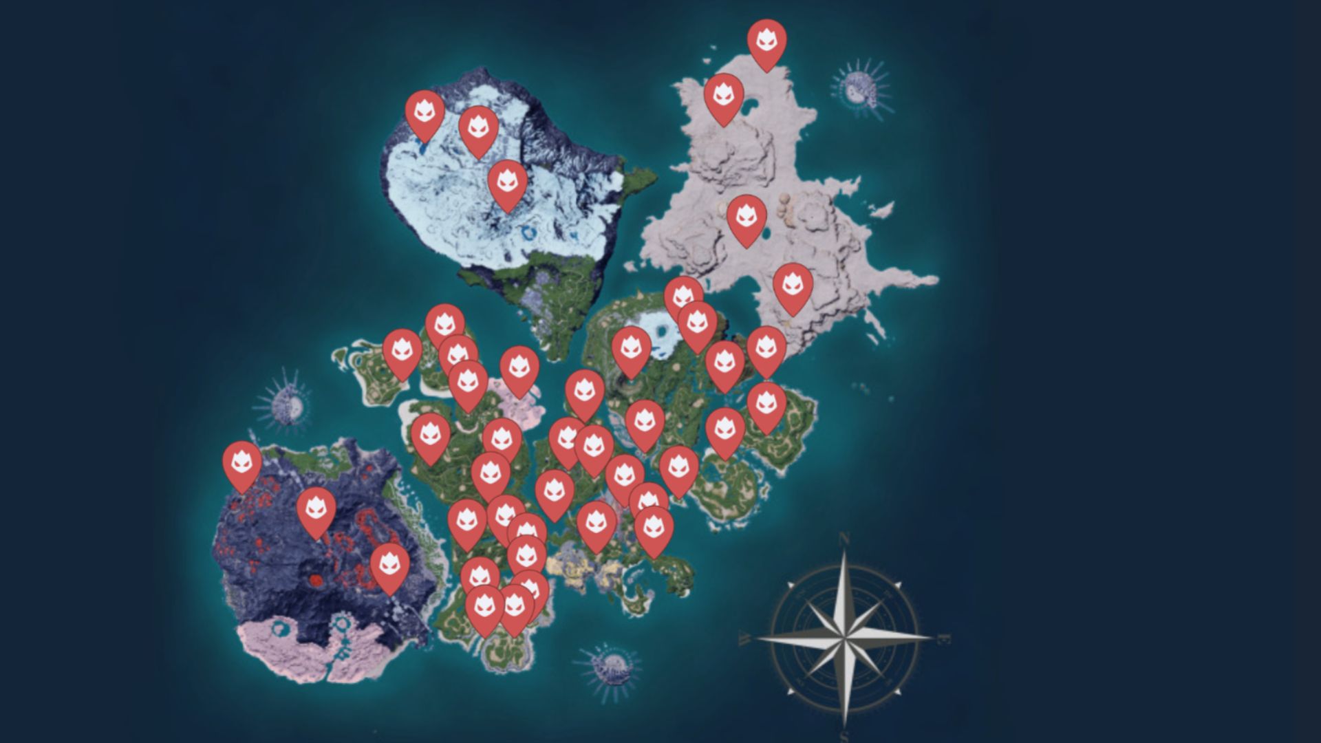 The location of every Alpha Pal in Palworld