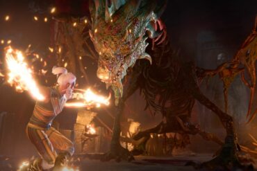The player fighting a dragon in Baldur's Gate 3