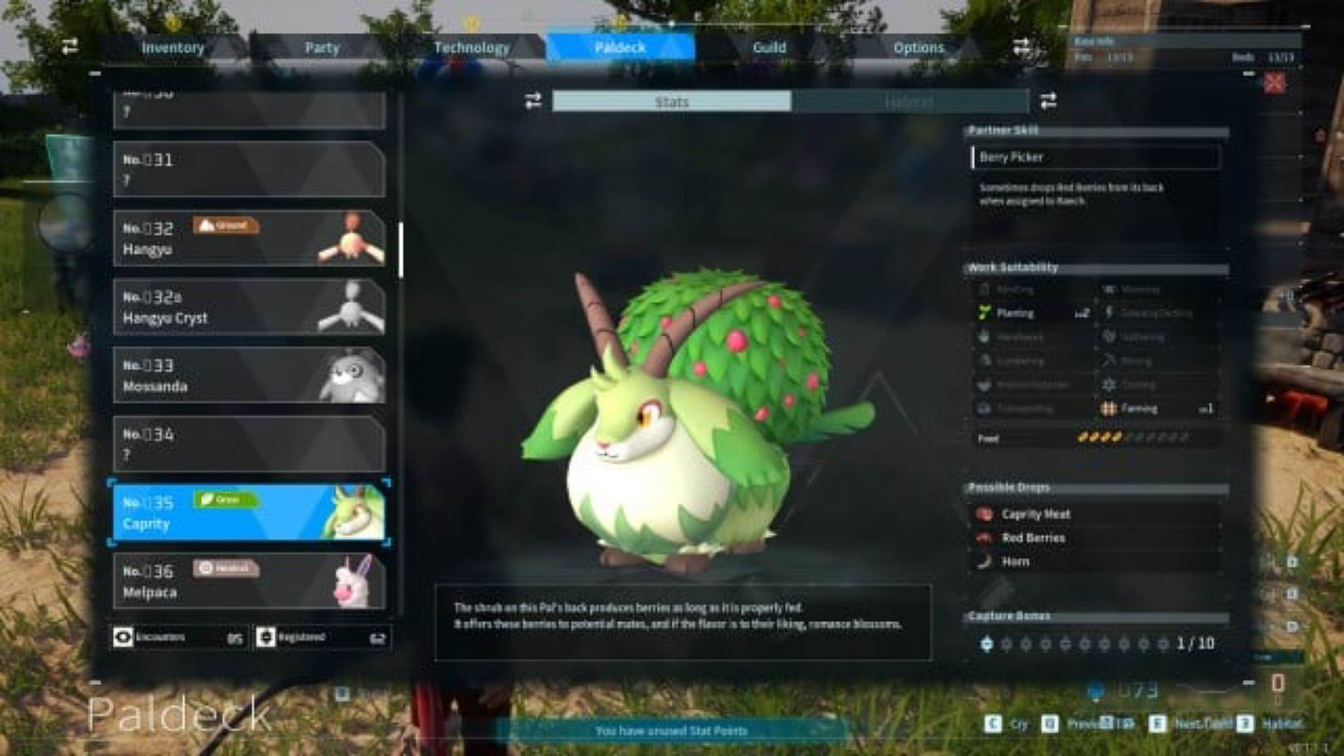 Caprity Palworld screen