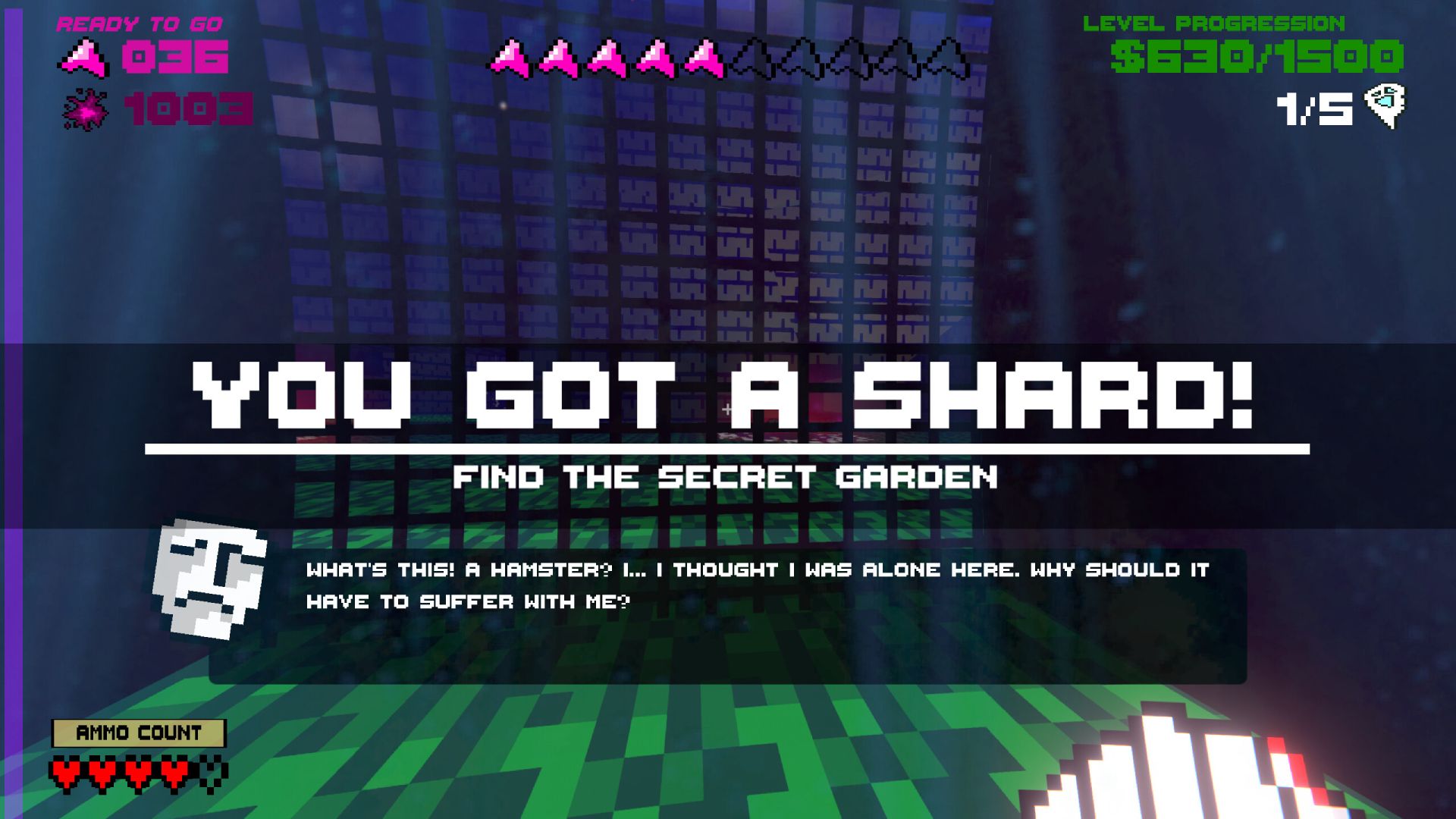 The player getting a shard in Castillo: The Nine Circles