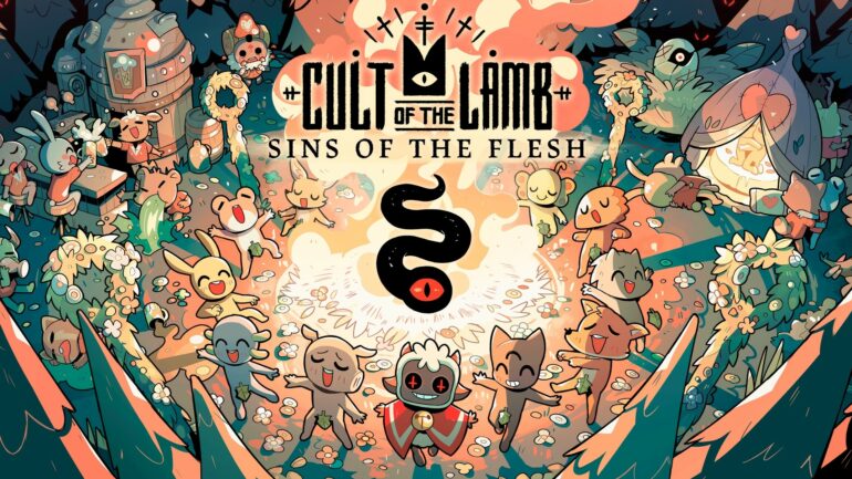 Cult of the Lamb Sins of the Flesh Key Art 4K