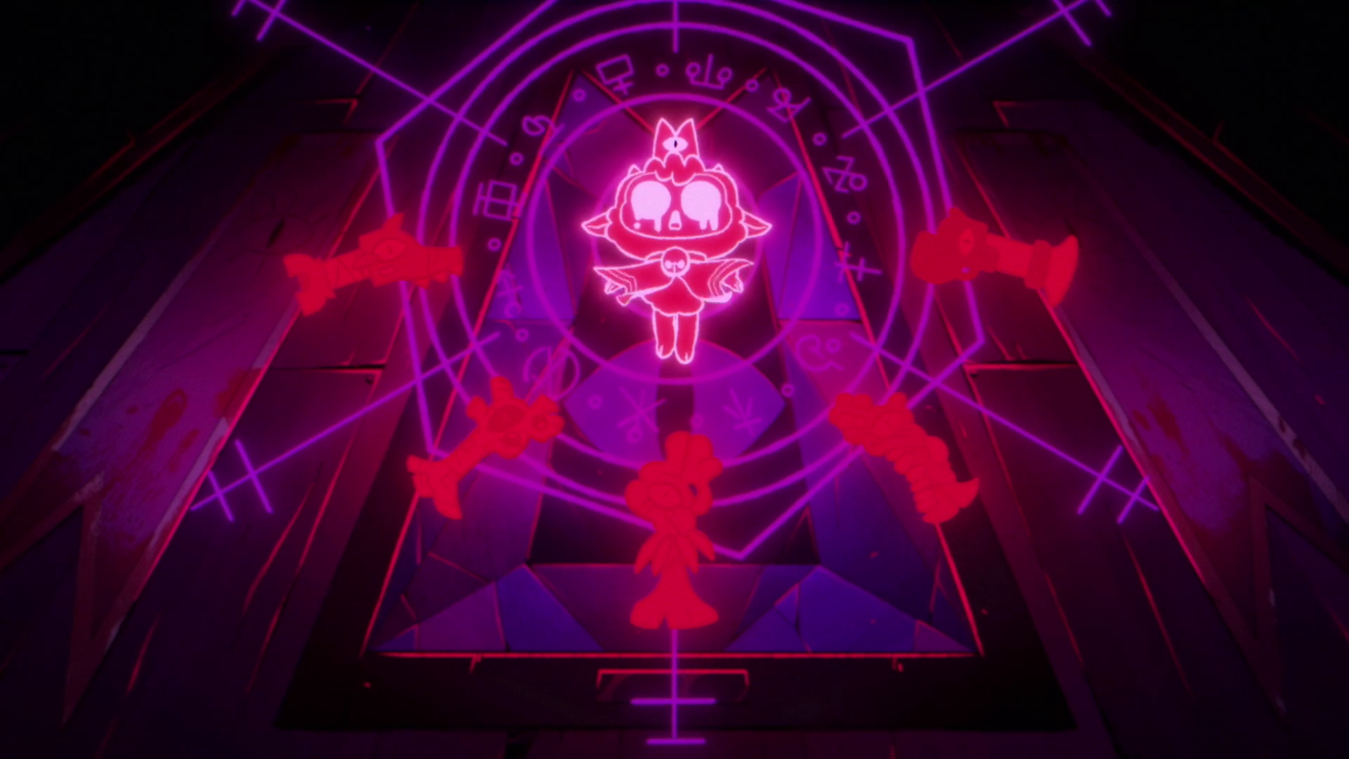 Cult of the Lamb: Sins of the Flesh Screenshot of the lamb performing ritual