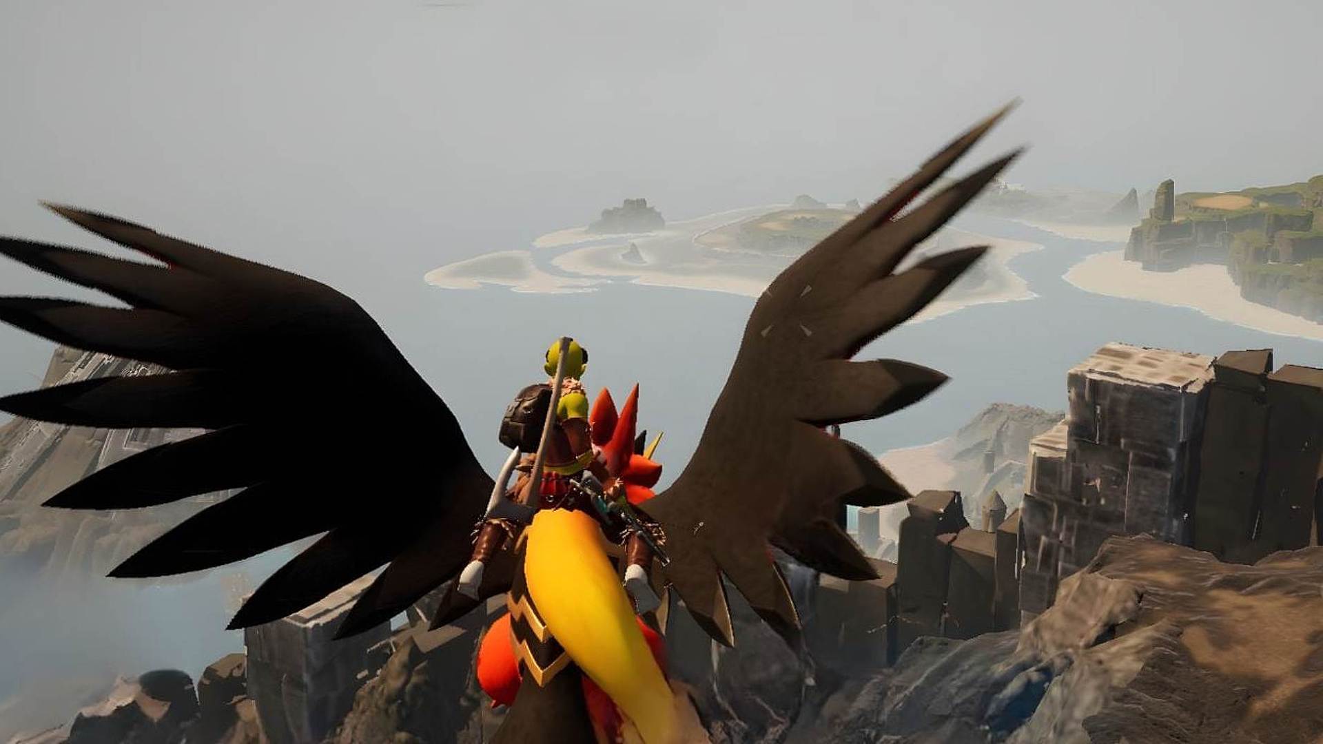 Palworld screen flying