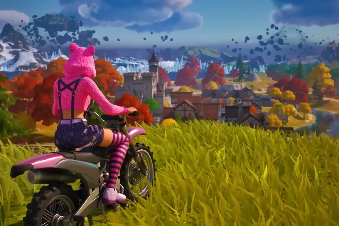 Fortnite characters on a dirt bike
