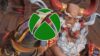 Ghandagoza punching the Xbox logo in Granblue Fantasy Relink