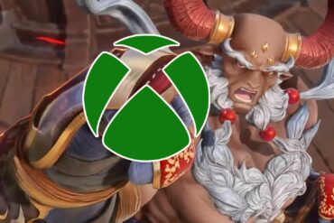 Ghandagoza punching the Xbox logo in Granblue Fantasy Relink