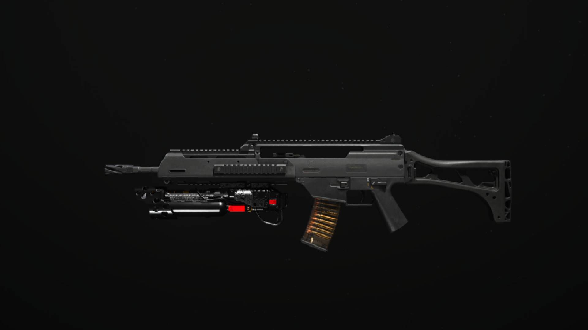 Call of Duty: MW3 Holger 556 with Jak Purifier Underbarrel. This item is a Non-Drill Charge Underbarrel and completes the Forged Camo challenge.