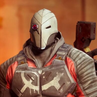 Deadshot walking near fire in Suicide Squad: Kill the Justice League