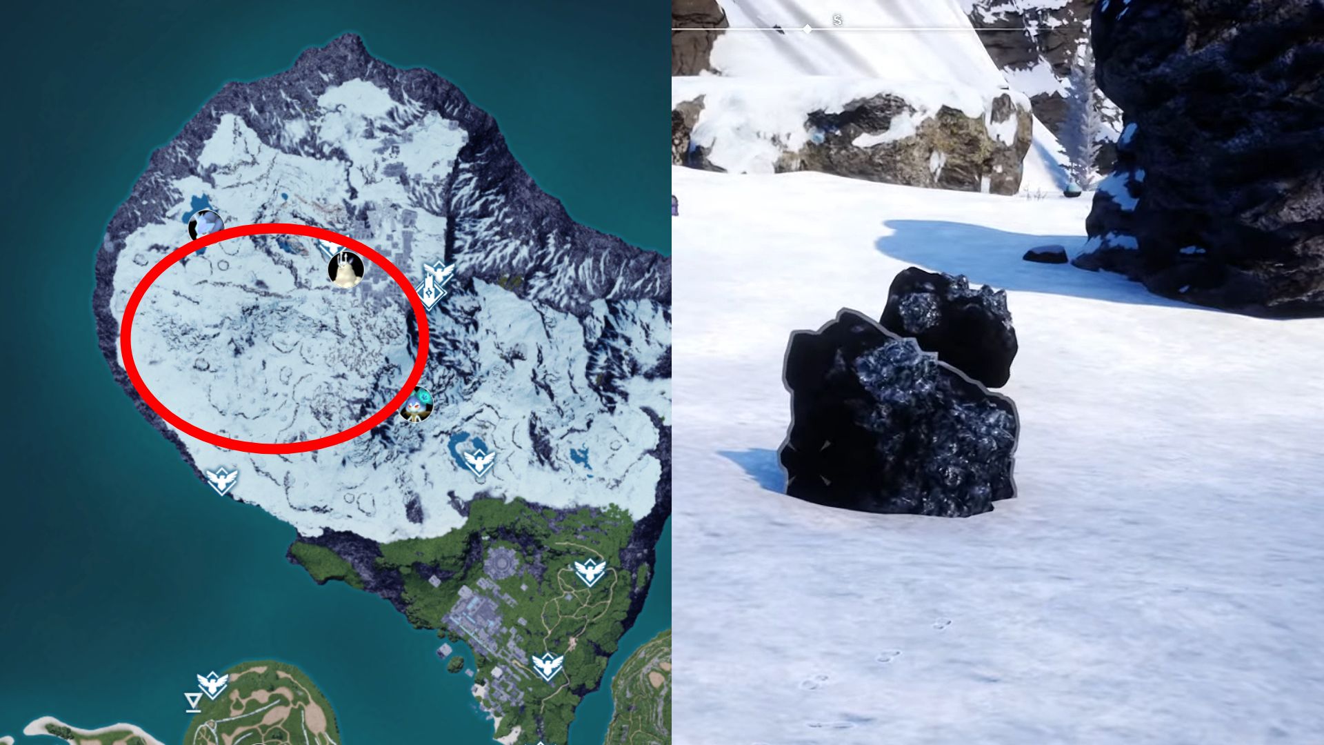 The location of Pure Quartz in Palworld