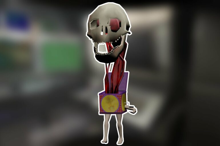 The Jester with its skull out in Lethal Company