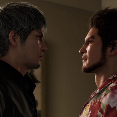 Like a Dragon Infinite Wealth cut-scene with Ichiban and Kiryu